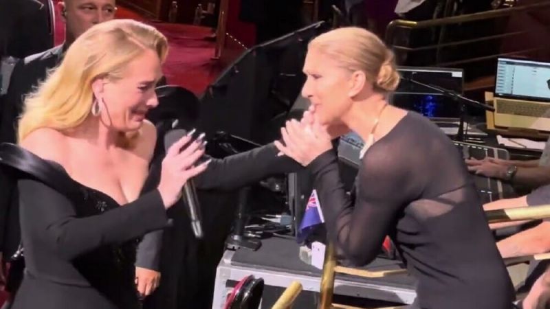 Celine Dion y Adele en un abrazo que emocionó hasta las lágrimas: el video